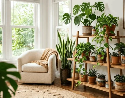 corner plant display