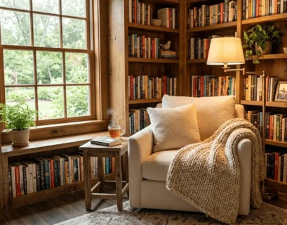 corner reading nook