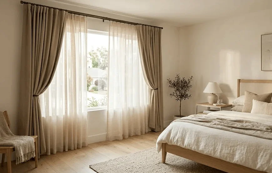 bedroom window treatment