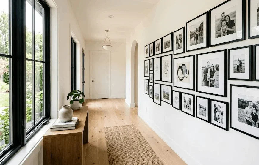 Hallway gallery wall