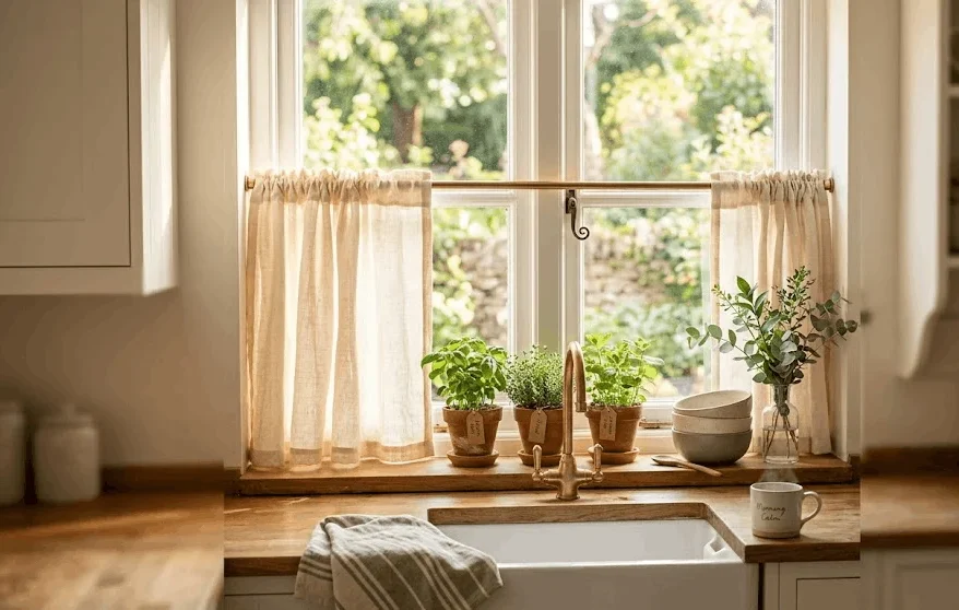 kitchen window decor
