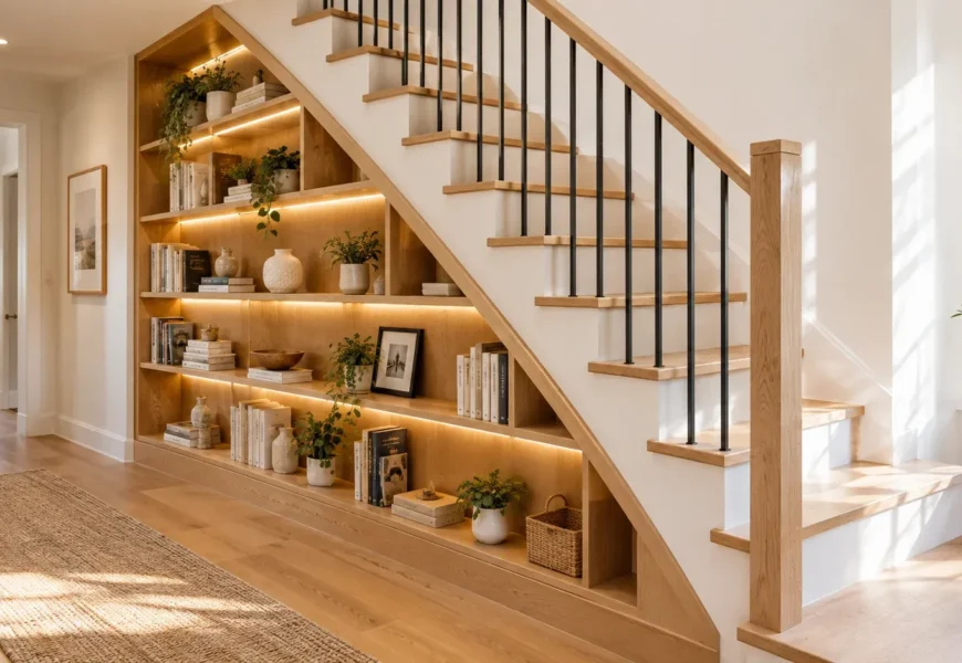 Staircase Shelf Ideas